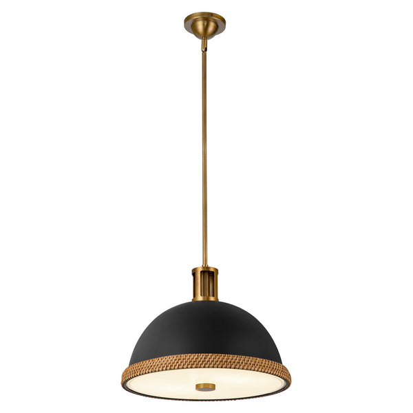 Alora - PD331016MBVB - Two Light Pendant - Doral - Matte Black/Vintage Brass from Lighting & Bulbs Unlimited in Charlotte, NC