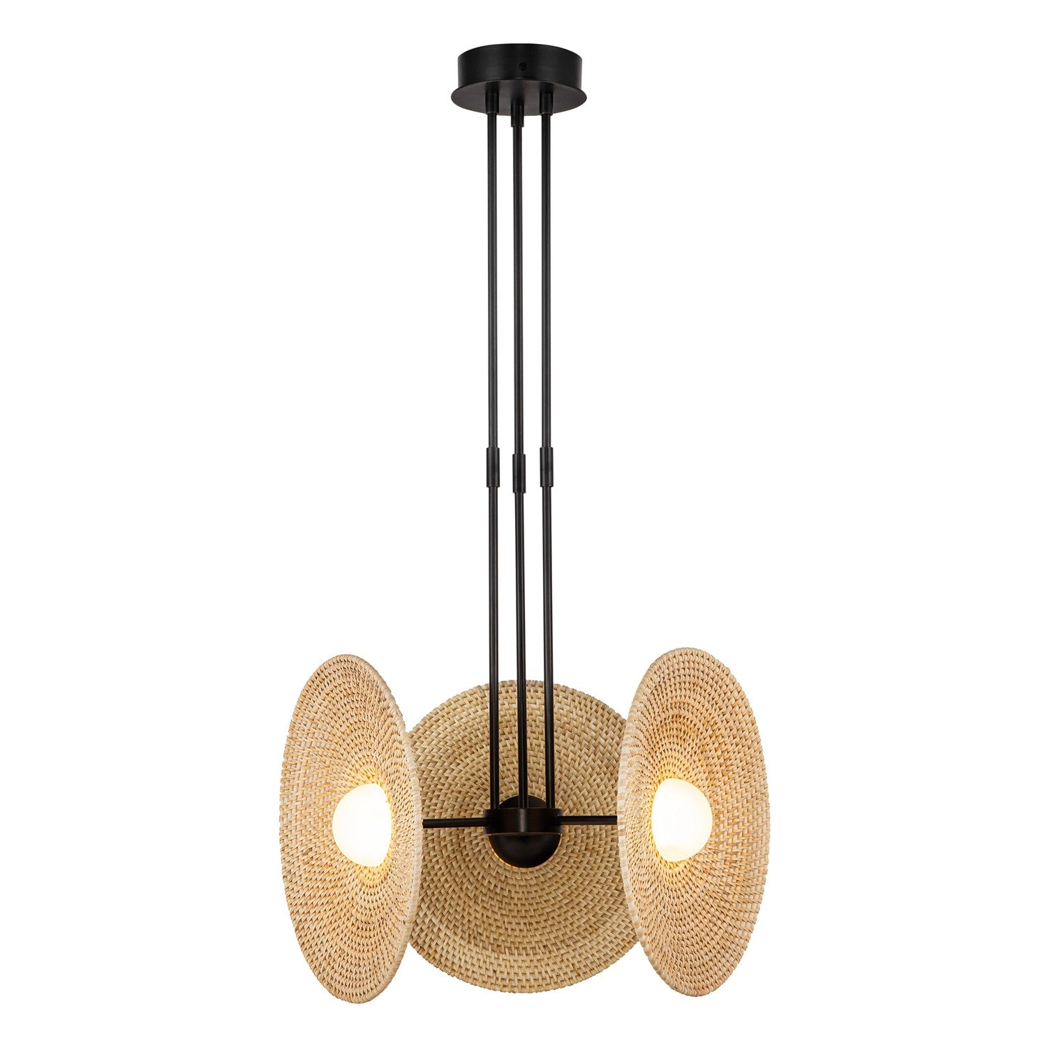 Alora - PD350318UBWO - LED Pendant - Harbour - Urban Bronze/Woven Rattan from Lighting & Bulbs Unlimited in Charlotte, NC