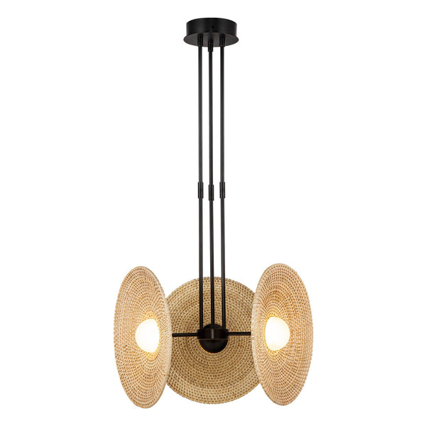 Alora - PD350318UBWO - LED Pendant - Harbour - Urban Bronze/Woven Rattan from Lighting & Bulbs Unlimited in Charlotte, NC