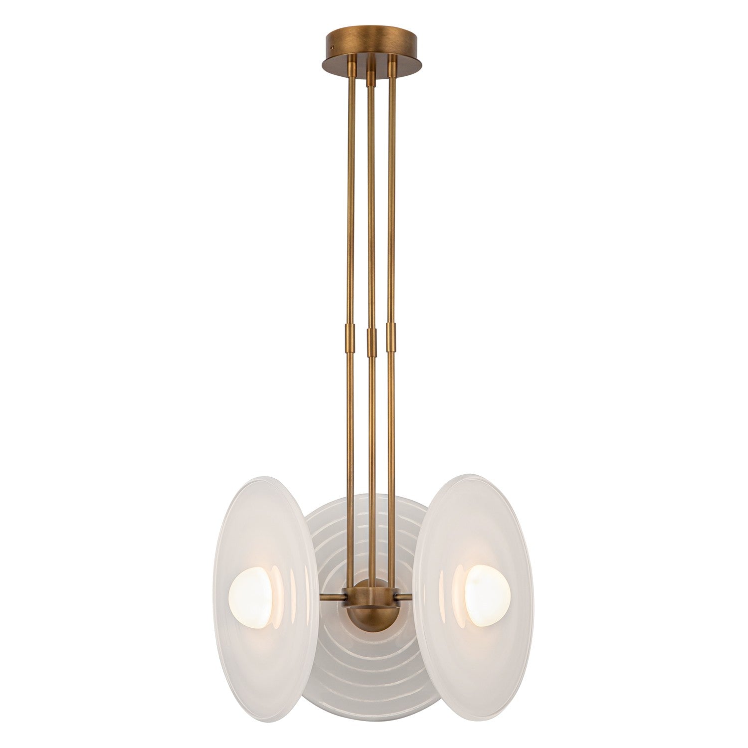 Alora - PD350318VBGO - LED Pendant - Harbour - Vintage Brass/Glossy Opal Glass from Lighting & Bulbs Unlimited in Charlotte, NC