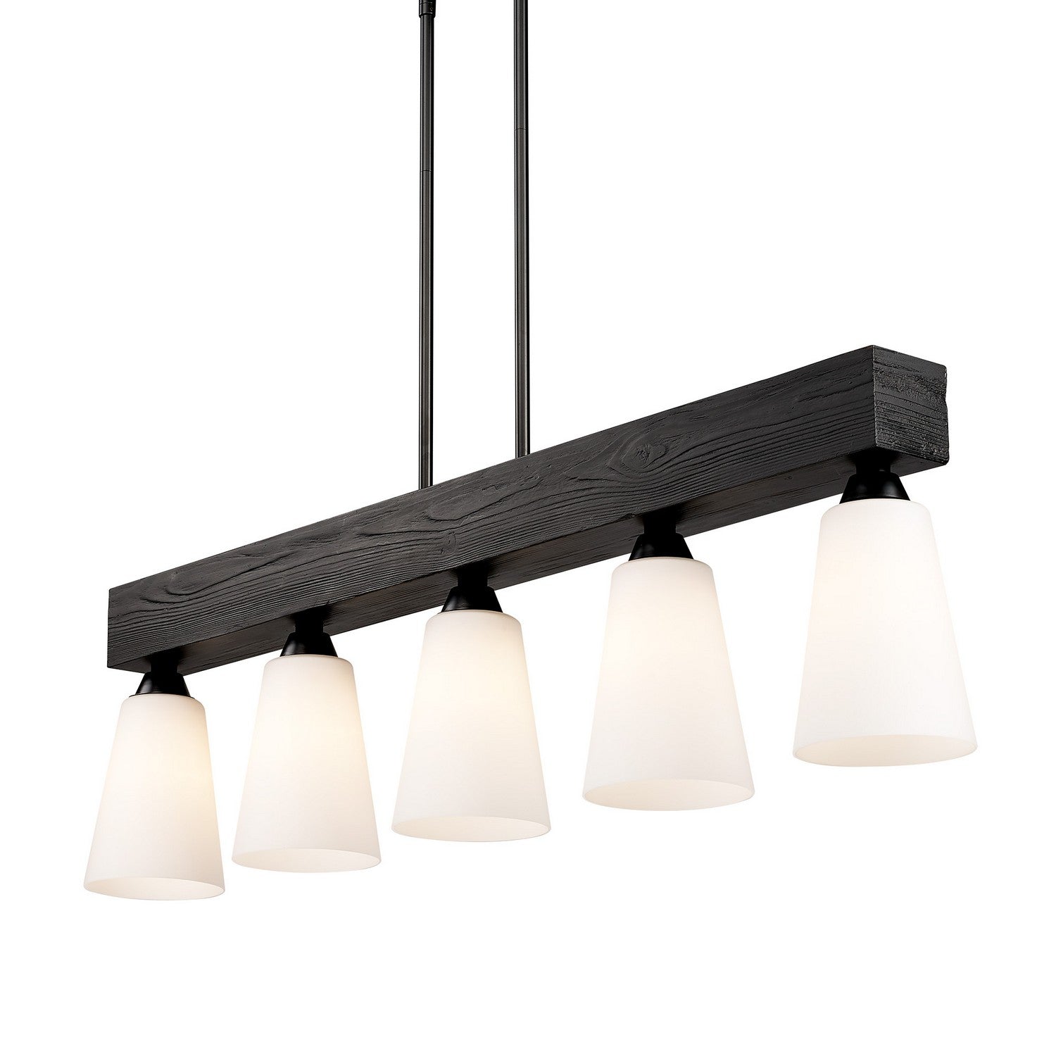 Golden - 1830-LP BLK-OP - Five Light Linear Pendant - Neela - Matte Black from Lighting & Bulbs Unlimited in Charlotte, NC