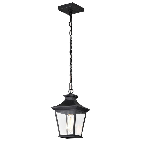 Nuvo Lighting - 60-5746 - One Light Outdoor Hanging Lantern - Jasper - Matte Black from Lighting & Bulbs Unlimited in Charlotte, NC