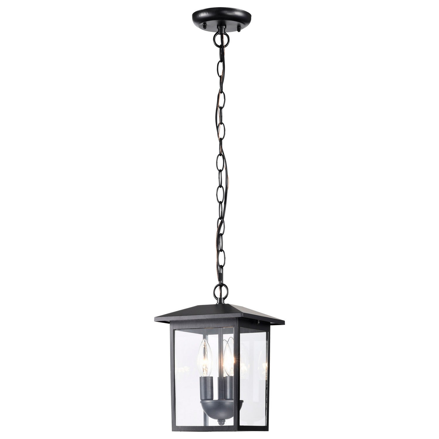 Nuvo Lighting - 60-5933 - Three Light Outdoor Hanging Lantern - Jamesport - Matte Black from Lighting & Bulbs Unlimited in Charlotte, NC