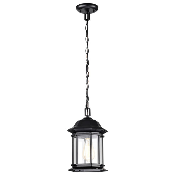 Nuvo Lighting - 60-6117 - One Light Outdoor Hanging Lantern - Hopkins - Matte Black from Lighting & Bulbs Unlimited in Charlotte, NC