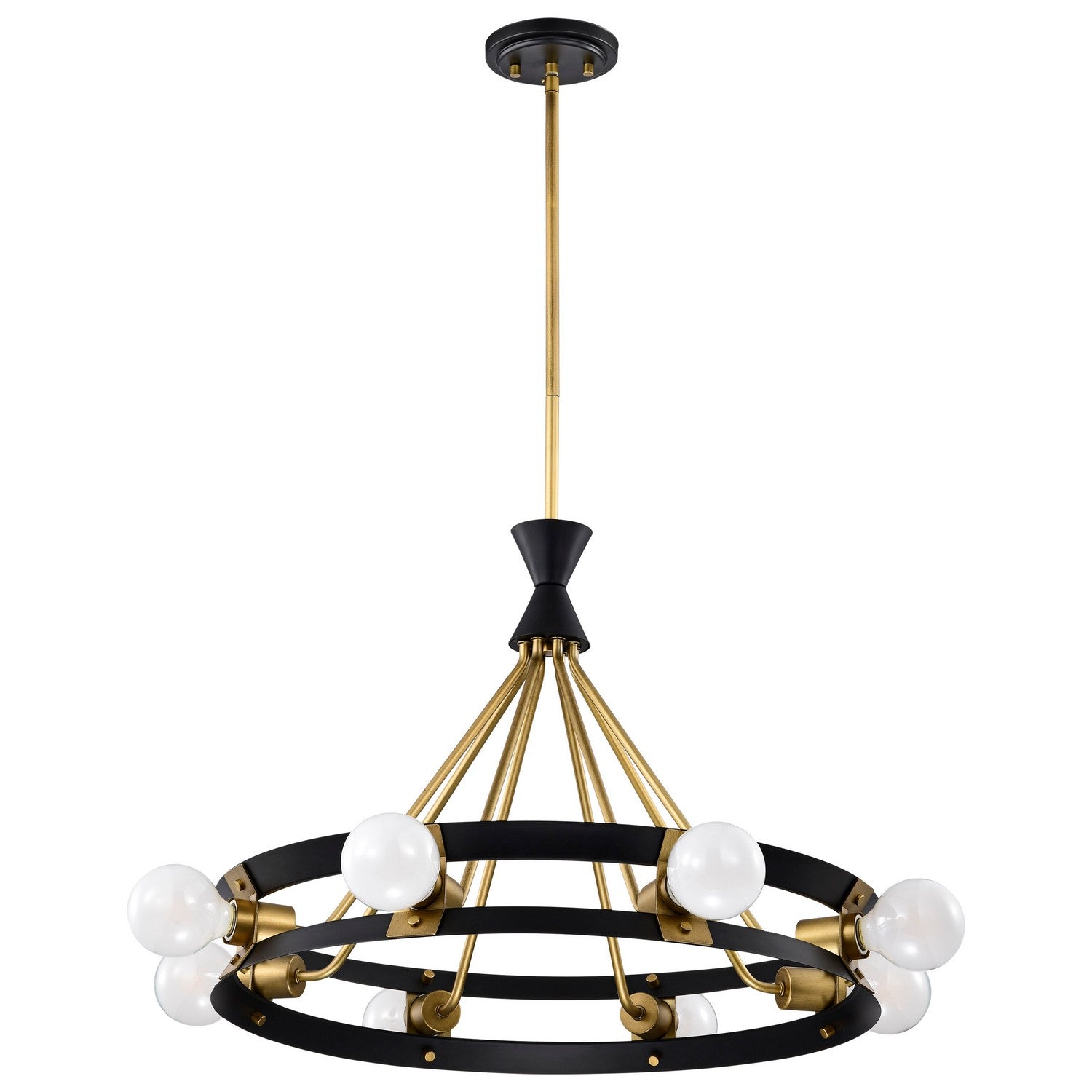 Nuvo Lighting - 60-7868 - Eight Light Chandelier - Marsden - Matte Black from Lighting & Bulbs Unlimited in Charlotte, NC