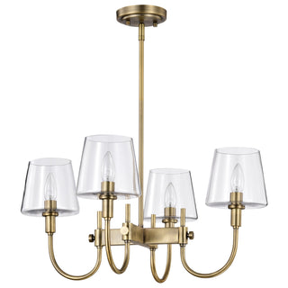 Nuvo Lighting - 60-7885 - Four Light Chandelier - Brookside - Vintage Brass from Lighting & Bulbs Unlimited in Charlotte, NC