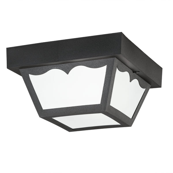 Kichler - 9320BK - One Light Outdoor Ceiling Mount - Outdoor Plastic Fixtures - Black from Lighting & Bulbs Unlimited in Charlotte, NC