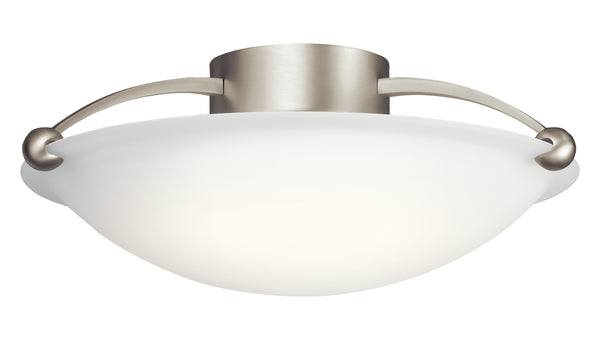 Kichler - 8406NI - Three Light Semi Flush Mount - No Family - Brushed Nickel from Lighting & Bulbs Unlimited in Charlotte, NC