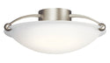 Three Light Semi Flush Mount from the No Family Collection in Brushed Nickel Finish by Kichler