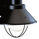 One Light Outdoor Wall Mount from the Seaside Collection in Black Finish by Kichler
