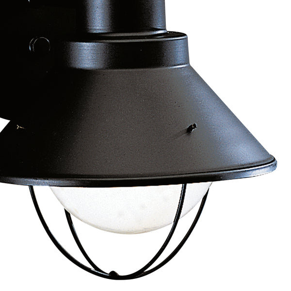 One Light Outdoor Wall Mount from the Seaside Collection in Black Finish by Kichler