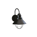 One Light Outdoor Wall Mount from the Seaside Collection in Black Finish by Kichler