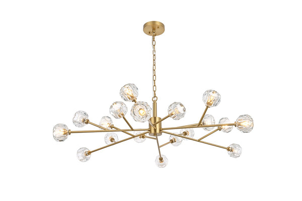Elegant Lighting - 3509D48G - 18 Light Pendant - Graham - Gold And Clear from Lighting & Bulbs Unlimited in Charlotte, NC