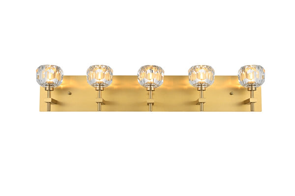 Elegant Lighting - 3509W32G - Five Light Wall Sconce - Graham - Gold And Clear from Lighting & Bulbs Unlimited in Charlotte, NC
