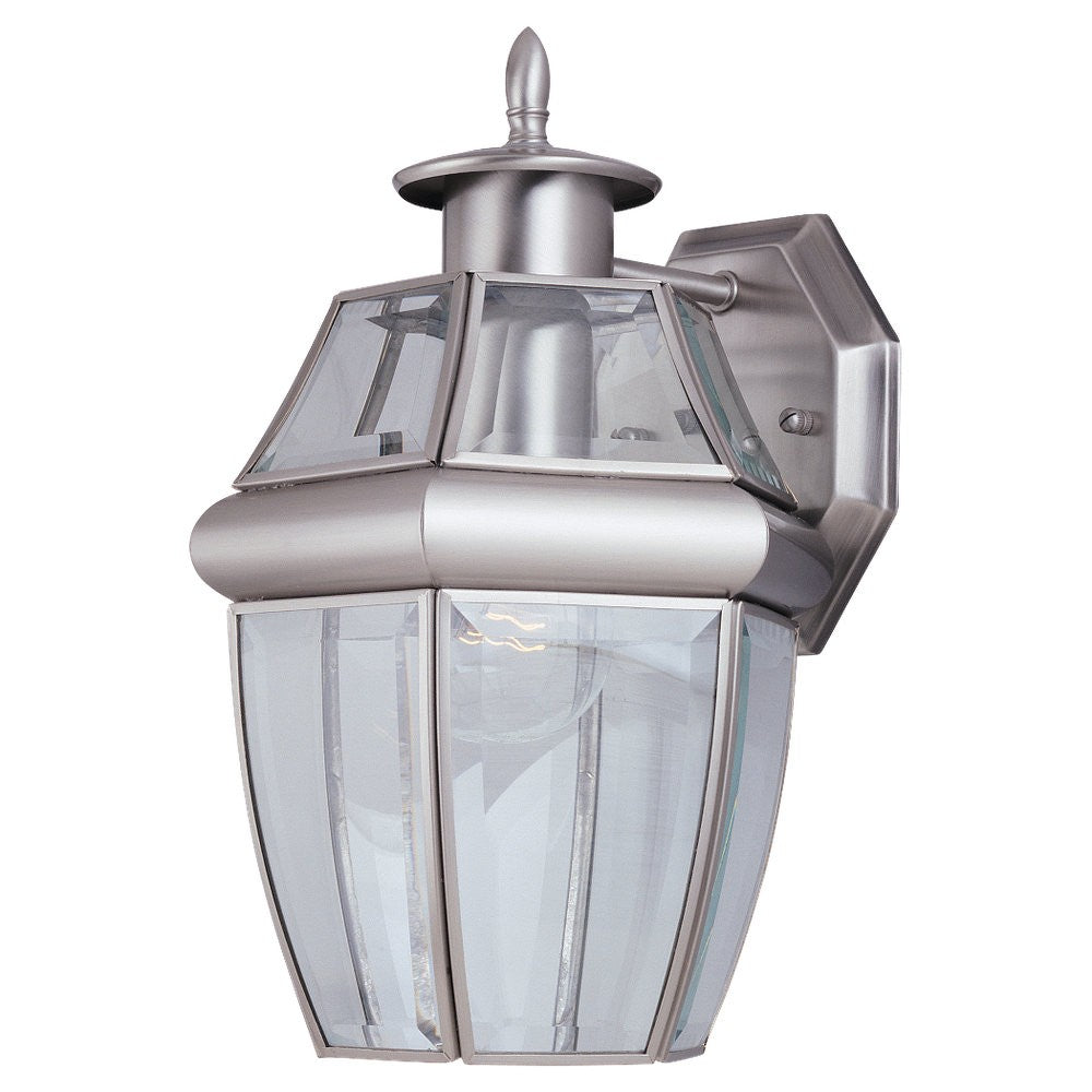Generation Lighting - 8038-965 - One Light Outdoor Wall Lantern - Lancaster - Antique Brushed Nickel from Lighting & Bulbs Unlimited in Charlotte, NC