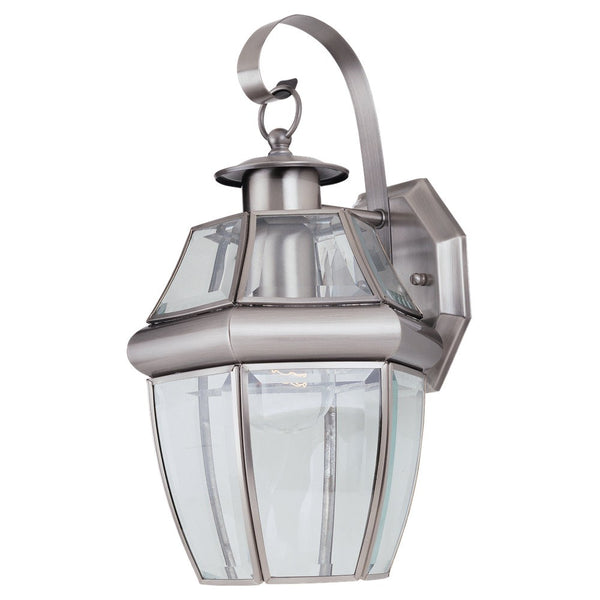 Generation Lighting - 8037-965 - One Light Outdoor Wall Lantern - Lancaster - Antique Brushed Nickel from Lighting & Bulbs Unlimited in Charlotte, NC