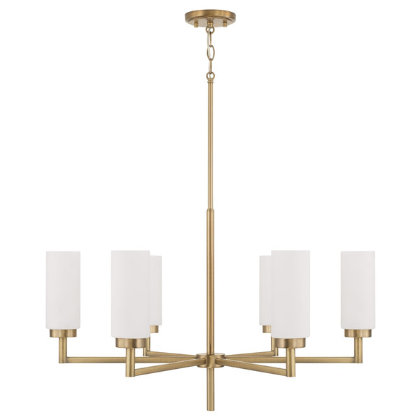 Capital Lighting - 451761AD - Six Light Chandelier - Alyssa - Aged Brass from Lighting & Bulbs Unlimited in Charlotte, NC