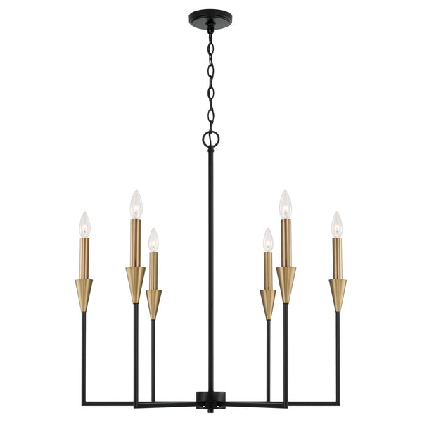 Capital Lighting - 451961AB - Six Light Chandelier - Avant - Aged Brass and Black from Lighting & Bulbs Unlimited in Charlotte, NC