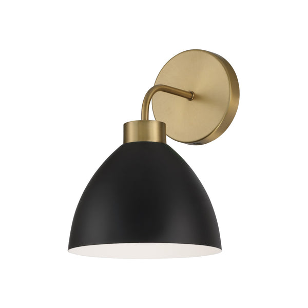 Capital Lighting - 652011AB - One Light Wall Sconce - Ross - Aged Brass and Black from Lighting & Bulbs Unlimited in Charlotte, NC