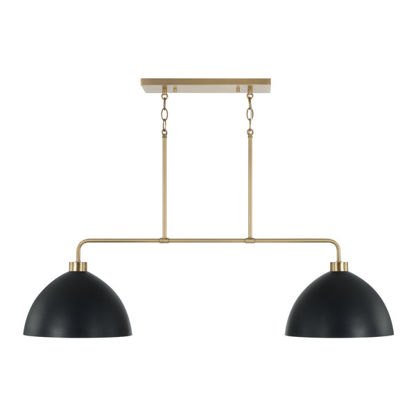 Capital Lighting - 852021AB - Two Light Island Pendant - Ross - Aged Brass and Black from Lighting & Bulbs Unlimited in Charlotte, NC