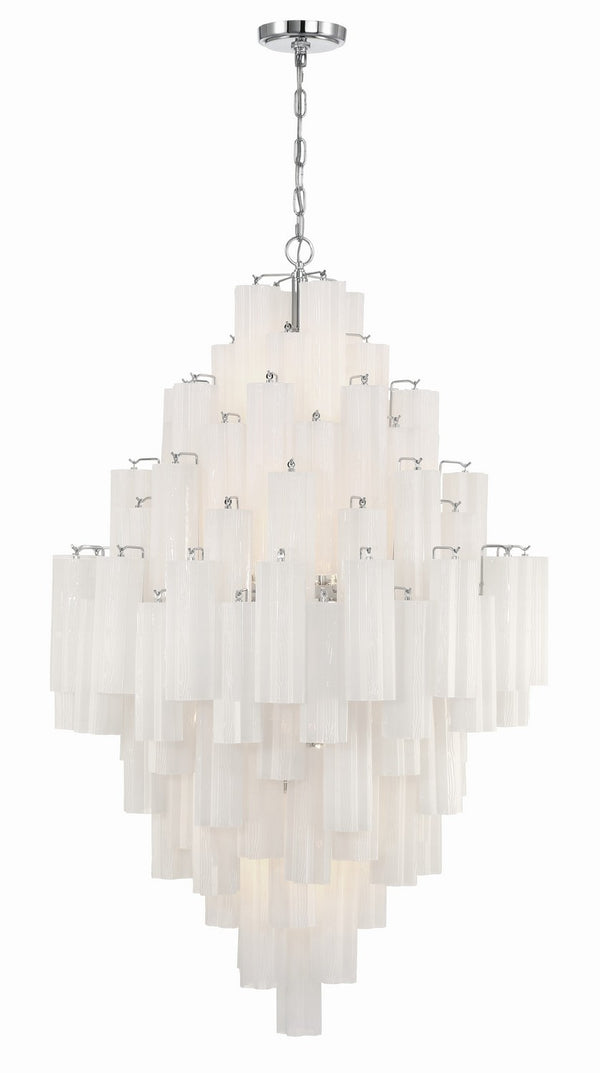 Crystorama - ADD-319-CH-WH - 20 Light Chandelier - Addis - Polished Chrome from Lighting & Bulbs Unlimited in Charlotte, NC