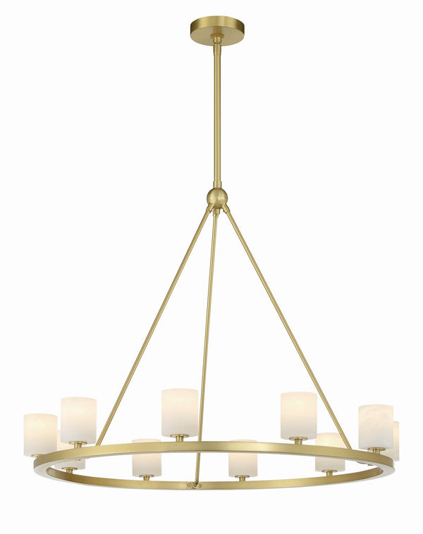 Crystorama - ARA-10265-SB-ST - LED Chandelier - Aragon - Soft Brass from Lighting & Bulbs Unlimited in Charlotte, NC