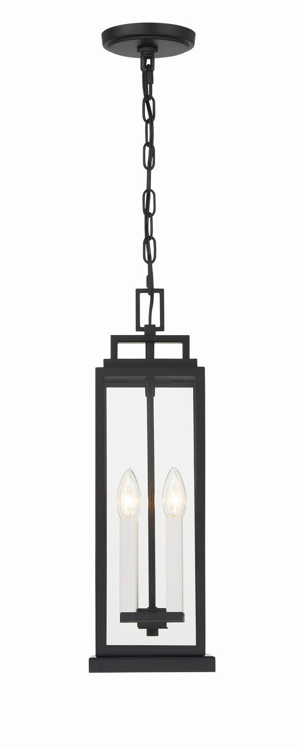 Crystorama - ASP-8915-MK - Four Light Outdoor Pendant - Aspen - Matte Black from Lighting & Bulbs Unlimited in Charlotte, NC