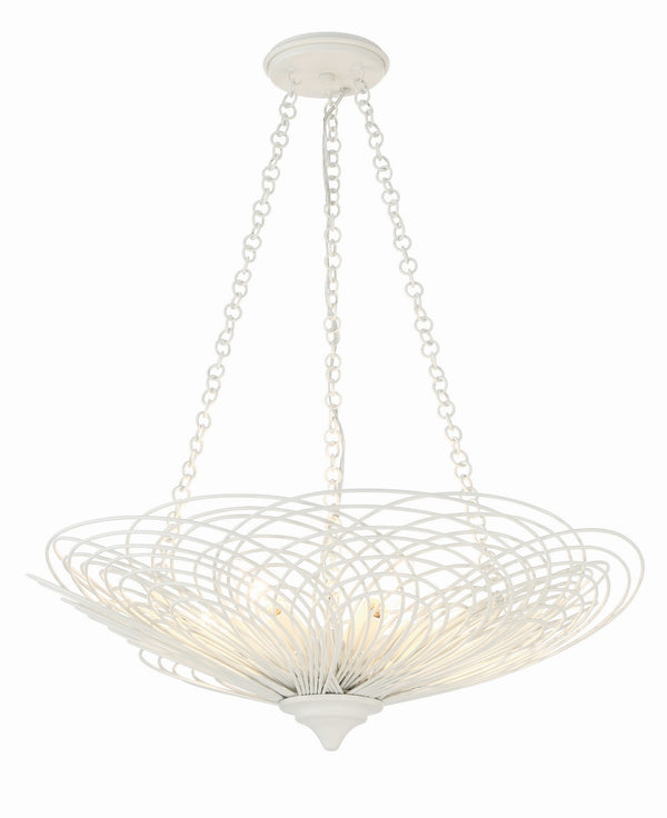 Crystorama - DOR-B7706-MT - Six Light Chandelier - Doral - Matte White from Lighting & Bulbs Unlimited in Charlotte, NC