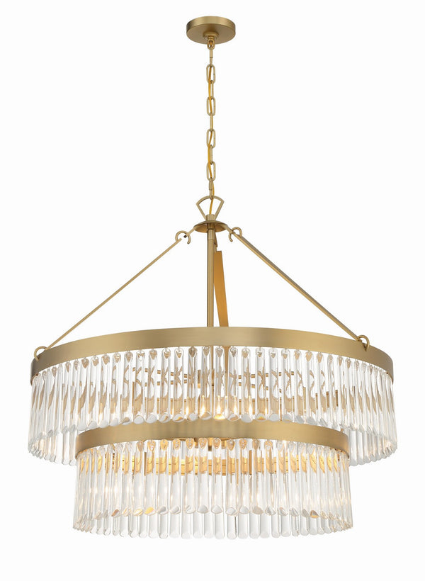 Crystorama - EMO-5408-MG - Nine Light Chandelier - Emory - Modern Gold from Lighting & Bulbs Unlimited in Charlotte, NC