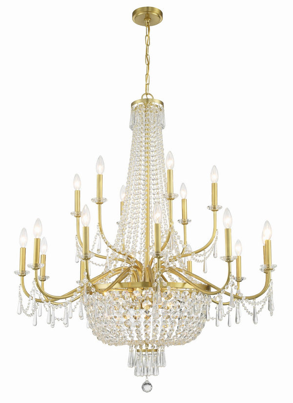 Crystorama - HWD-7722-AG - 22 Light Chandelier - Haywood - Aged Brass from Lighting & Bulbs Unlimited in Charlotte, NC