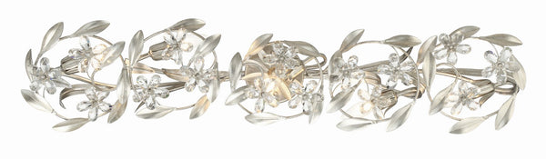 Crystorama - MSL-305-SA - Five Light Wall Sconce - Marselle - Antique Silver from Lighting & Bulbs Unlimited in Charlotte, NC