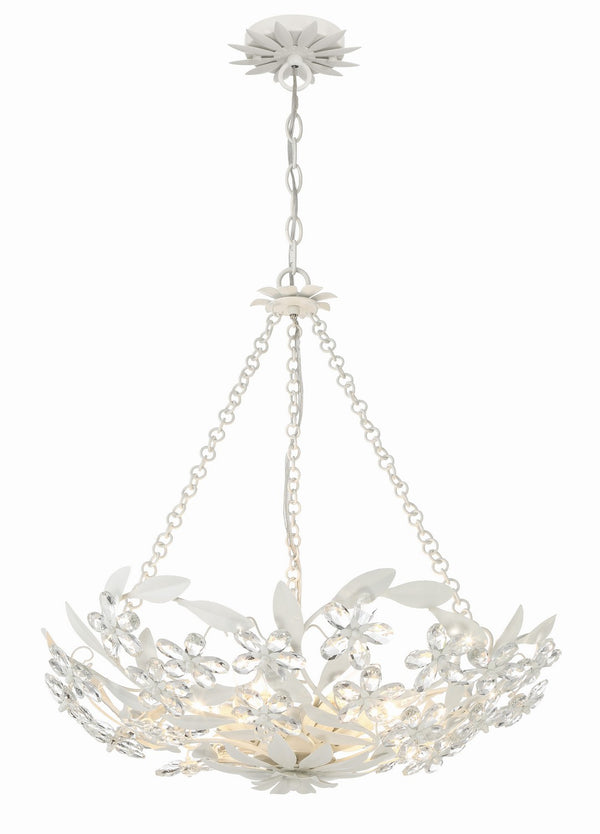 Crystorama - MSL-306-MT - Six Light Chandelier - Marselle - Matte White from Lighting & Bulbs Unlimited in Charlotte, NC
