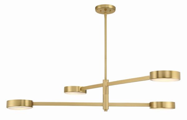 Crystorama - ORS-734-MG-ST - Four Light Chandelier - Orson - Modern Gold from Lighting & Bulbs Unlimited in Charlotte, NC
