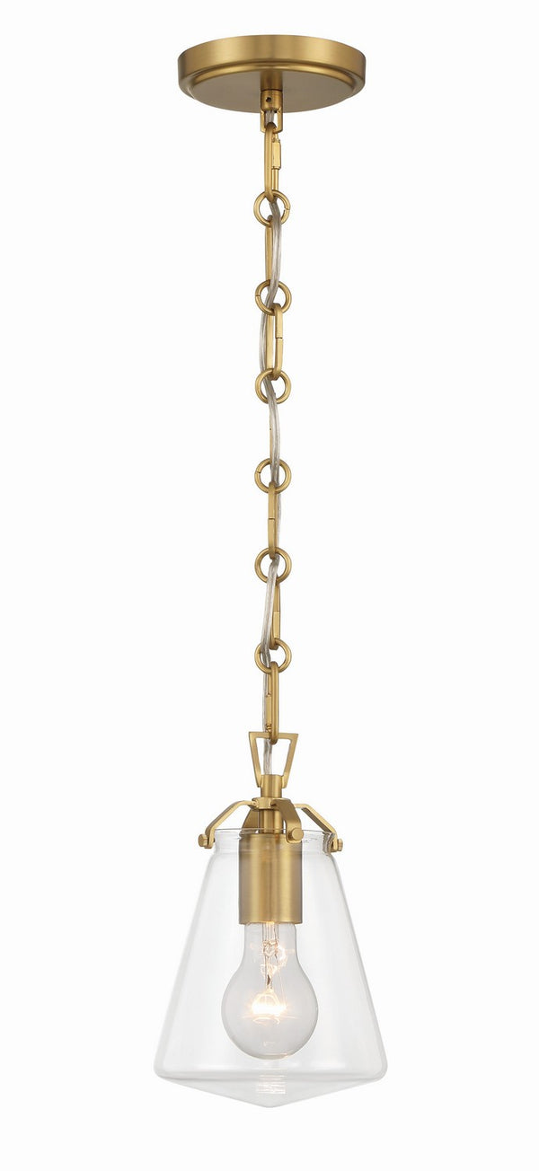 Crystorama - VSS-7002-LG - One Light Mini Pendant - Voss - Luxe Gold from Lighting & Bulbs Unlimited in Charlotte, NC