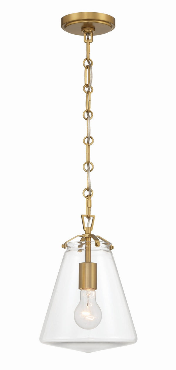 Crystorama - VSS-7003-LG - One Light Mini Pendant - Voss - Luxe Gold from Lighting & Bulbs Unlimited in Charlotte, NC