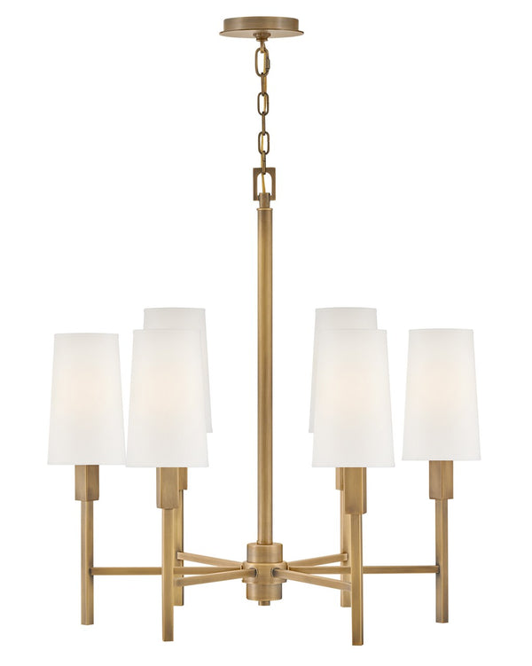 Hinkley - 46455HB - LED Chandelier - Fenwick - Heritage Brass from Lighting & Bulbs Unlimited in Charlotte, NC