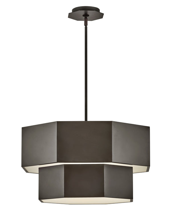 Hinkley - 46994BX - LED Convertible Chandelier - Facet - Black Oxide from Lighting & Bulbs Unlimited in Charlotte, NC