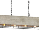Four Light Linear Chandelier from the Brocca Collection in Silverdust Iron Finish by ELK Home (Clearance Display, Final Sale)
