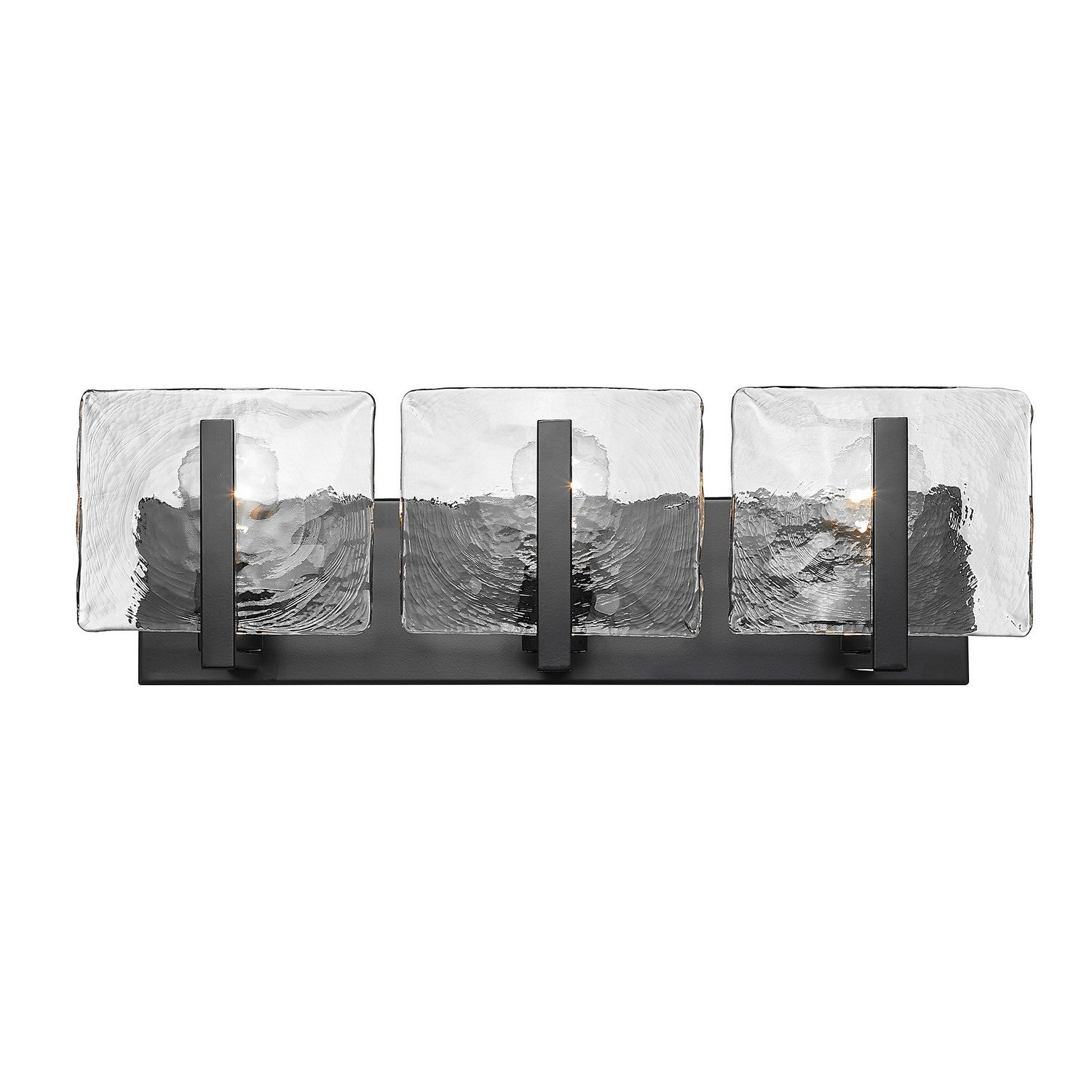 Golden - 3164-BA3 BLK-HWG - Three Light Bath Vanity - Aenon - Matte Black from Lighting & Bulbs Unlimited in Charlotte, NC