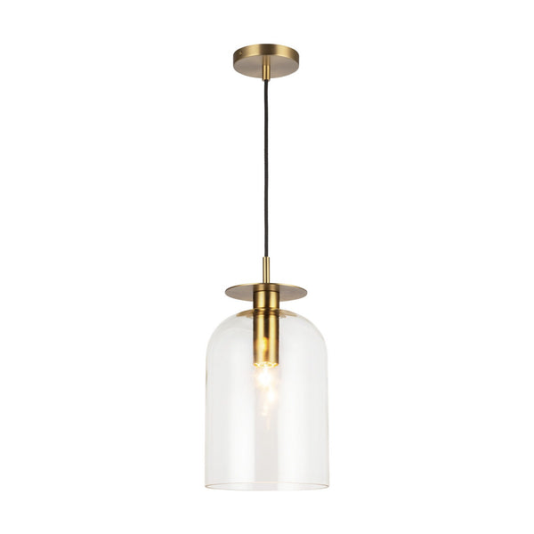 Alora - PD515408BGCL - One Light Pendant - Sylvia - Brushed Gold/Clear Glass from Lighting & Bulbs Unlimited in Charlotte, NC