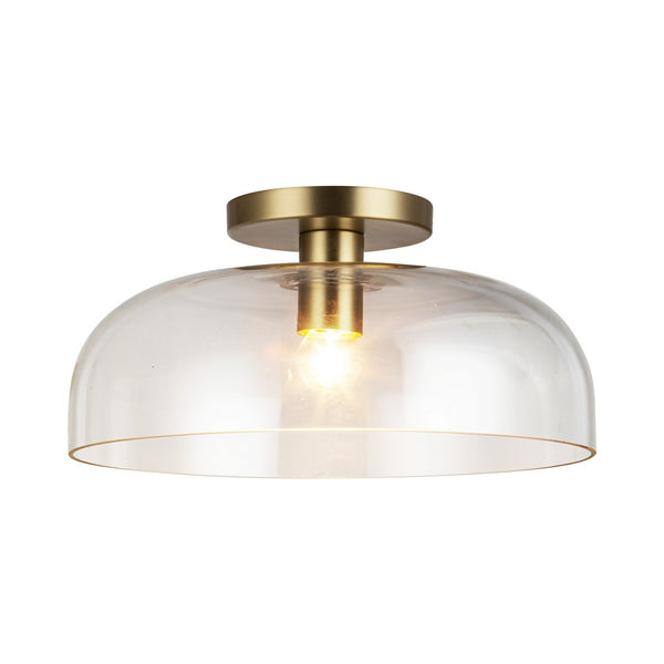 Alora - SF515712BGCL - One Light Semi-Flush Mount - Sylvia - Brushed Gold/Clear Glass from Lighting & Bulbs Unlimited in Charlotte, NC