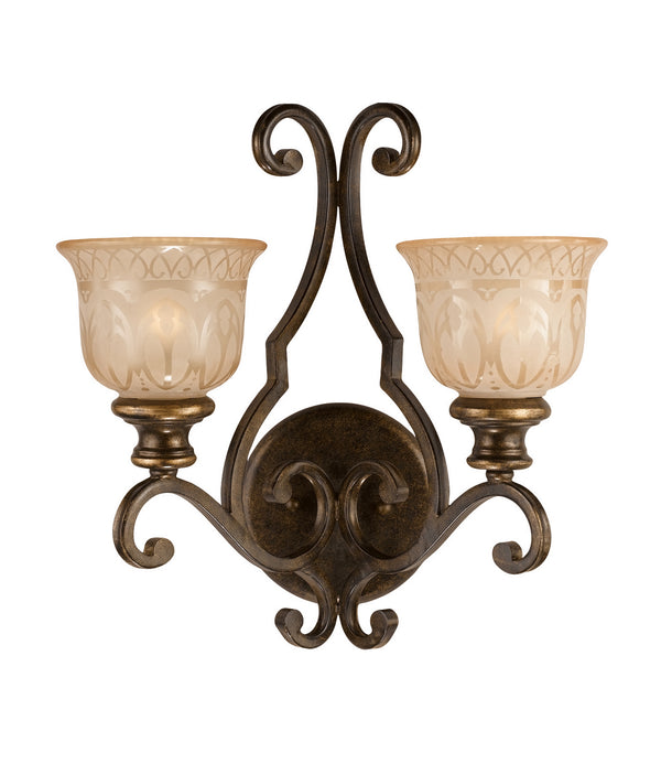 Crystorama - 7402-BU - Two Light Wall Mount - Norwalk - Bronze Umber from Lighting & Bulbs Unlimited in Charlotte, NC