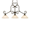 Golden - 8063-10 BUS - Three Light Linear Pendant - Heartwood - Burnt Sienna from Lighting & Bulbs Unlimited in Charlotte, NC