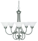 Five Light Chandelier from the Hometown Collection in Matte Nickel Finish by Capital Lighting