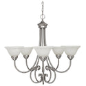 Five Light Chandelier from the Hometown Collection in Matte Nickel Finish by Capital Lighting