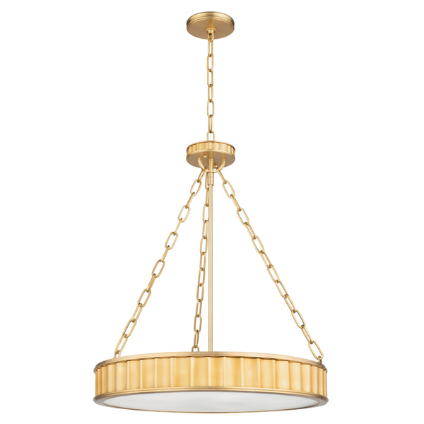 Hudson Valley - 902-AGB - Five Light Pendant - Middlebury - Aged Brass from Lighting & Bulbs Unlimited in Charlotte, NC