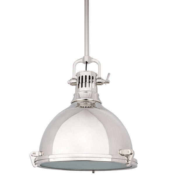Hudson Valley - 2212-PN - One Light Pendant - Pelham - Polished Nickel from Lighting & Bulbs Unlimited in Charlotte, NC