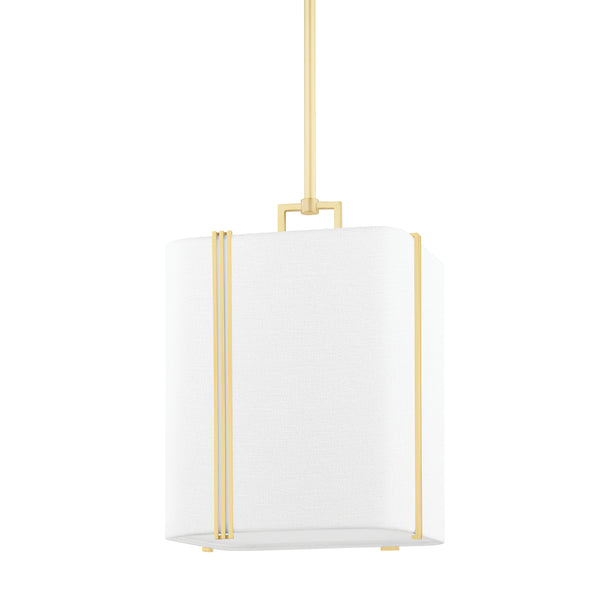 Hudson Valley - 5413-AGB - One Light Pendant - Downing - Aged Brass from Lighting & Bulbs Unlimited in Charlotte, NC