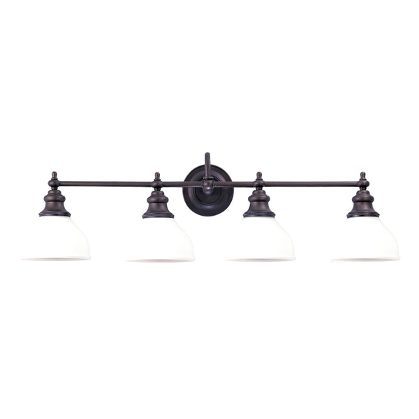 Hudson Valley - 5904-OB - Four Light Bath Bracket - Sutton - Old Bronze from Lighting & Bulbs Unlimited in Charlotte, NC