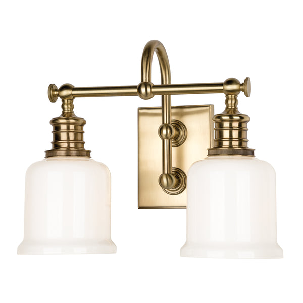 Hudson Valley - 1972-AGB - Two Light Bath Bracket - Keswick - Aged Brass from Lighting & Bulbs Unlimited in Charlotte, NC